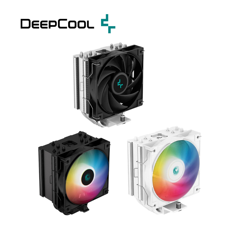 Cooler DEEPCOOL AG400 ARGB – Air Cooler com 4 Heat Pipes, PWM Silencioso, TDP 220W, Compatível com Intel LGA 1700/1200/115X e AMD AM4/AM5