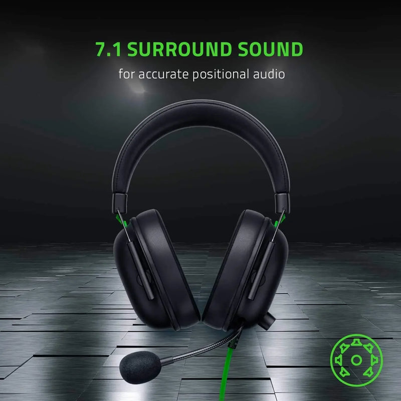Razer BlackShark V2 X Headset Gamer com Fio – 7.1 Surround, Cancelamento de Ruído Passivo, Microfone Cardioide HyperClear