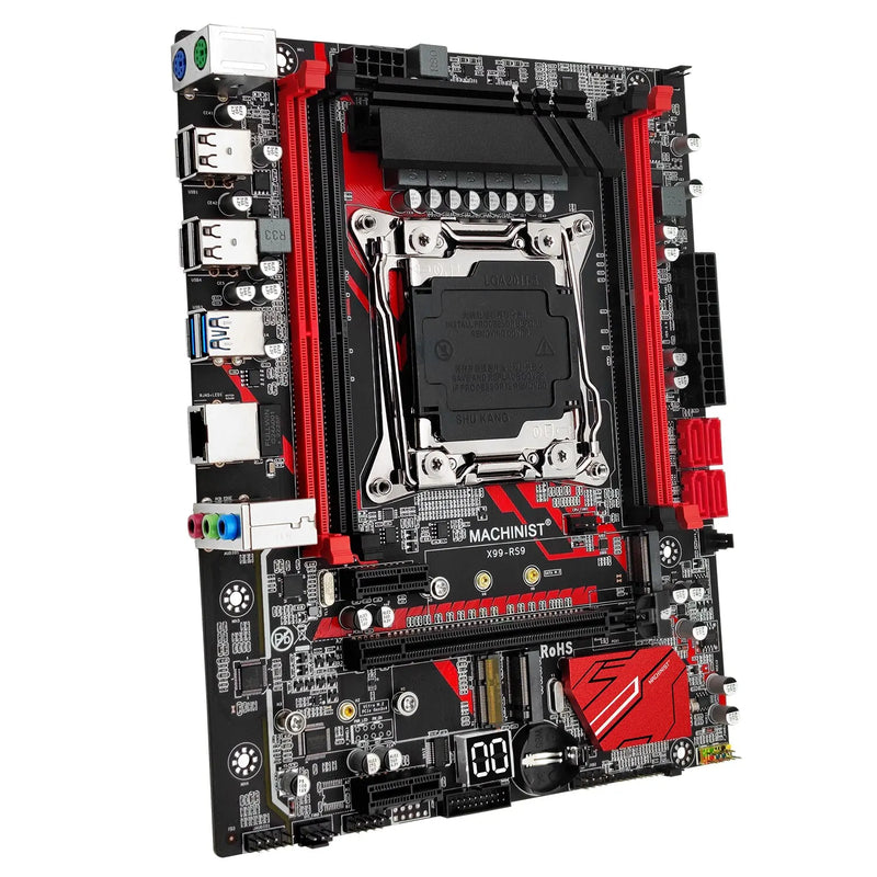 Placa-Mãe MACHINIST RS9 X99 – Suporte Xeon E5 V3/V4, LGA 2011-3, DDR4 Quad Channel, M.2 NVMe, PCI-E e SATA