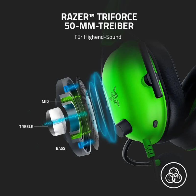 Razer BlackShark V2 X Headset Gamer com Fio – 7.1 Surround, Cancelamento de Ruído Passivo, Microfone Cardioide HyperClear