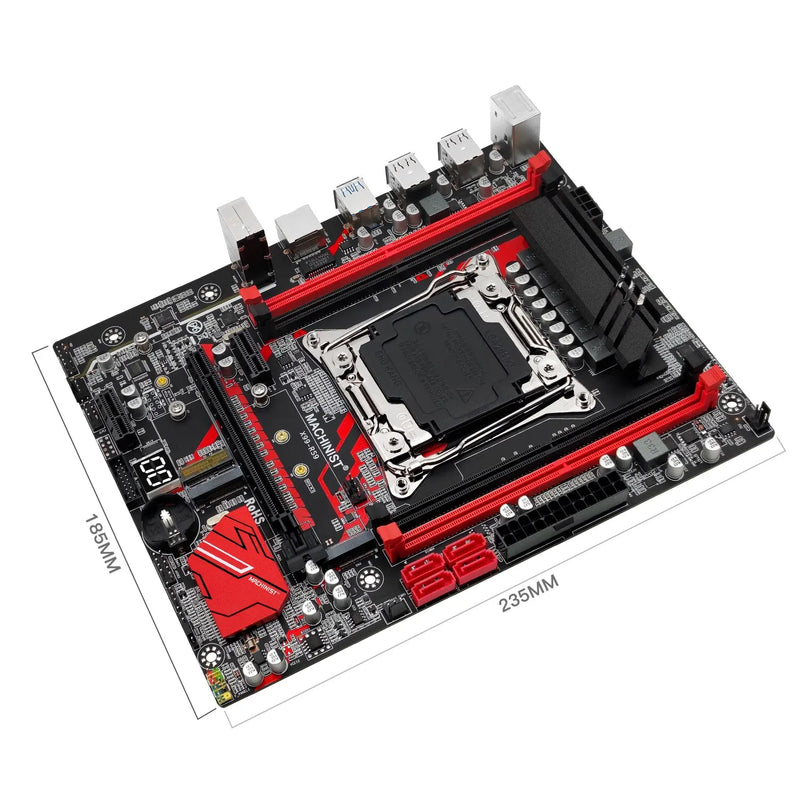 Placa-Mãe MACHINIST RS9 X99 – Suporte Xeon E5 V3/V4, LGA 2011-3, DDR4 Quad Channel, M.2 NVMe, PCI-E e SATA