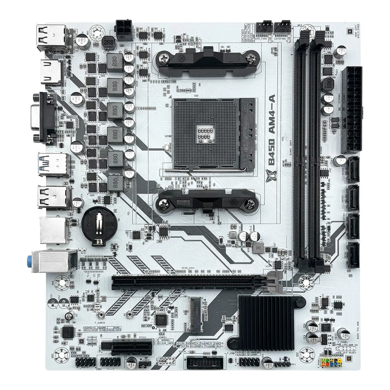 Placa-Mãe MACHINIST B450 AM4 – Suporte para Ryzen 5500/5600/5600G, DDR4 Dual Channel, M.2 NVME, Compatível com Processadores AMD