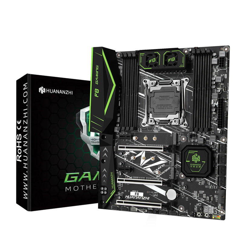 Placa-Mãe HUANANZHI X99 F8 LGA 2011-3 – Suporte para Xeon E5 v3/v4, DDR4 ECC/Non-ECC, NVMe e SATA