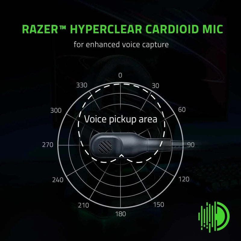 Razer BlackShark V2 X Headset Gamer com Fio – 7.1 Surround, Cancelamento de Ruído Passivo, Microfone Cardioide HyperClear