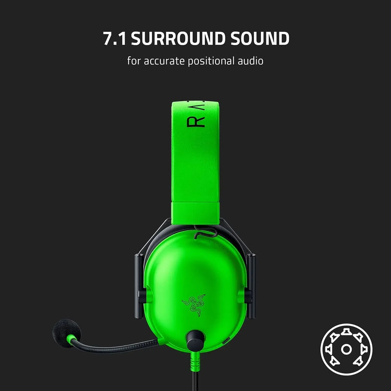 Razer BlackShark V2 X Headset Gamer com Fio – 7.1 Surround, Cancelamento de Ruído Passivo, Microfone Cardioide HyperClear