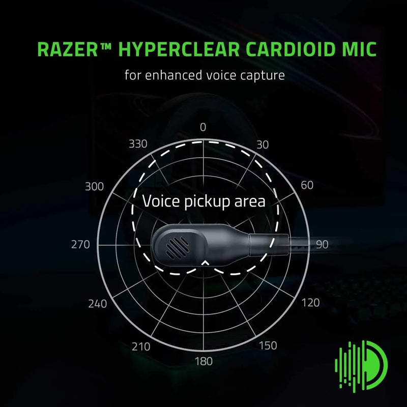 Razer BlackShark V2 X Headset Gamer com Fio – 7.1 Surround, Cancelamento de Ruído Passivo, Microfone Cardioide HyperClear